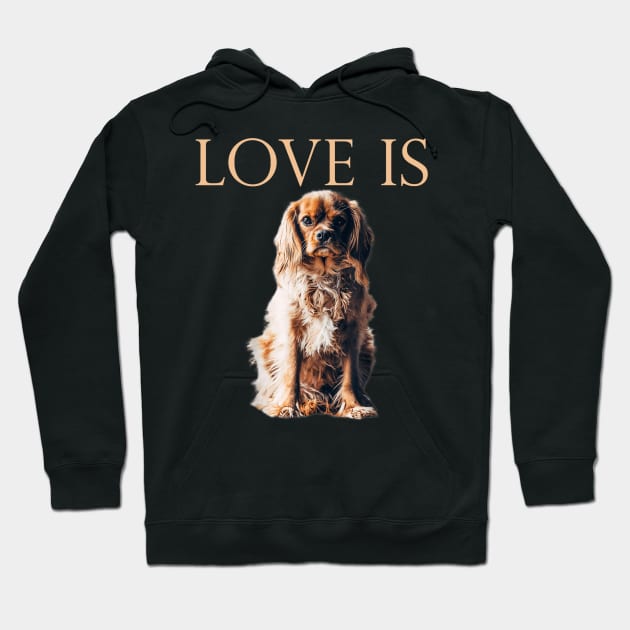 Love Is Cocker Spaniel Hoodie by Barking Boutique